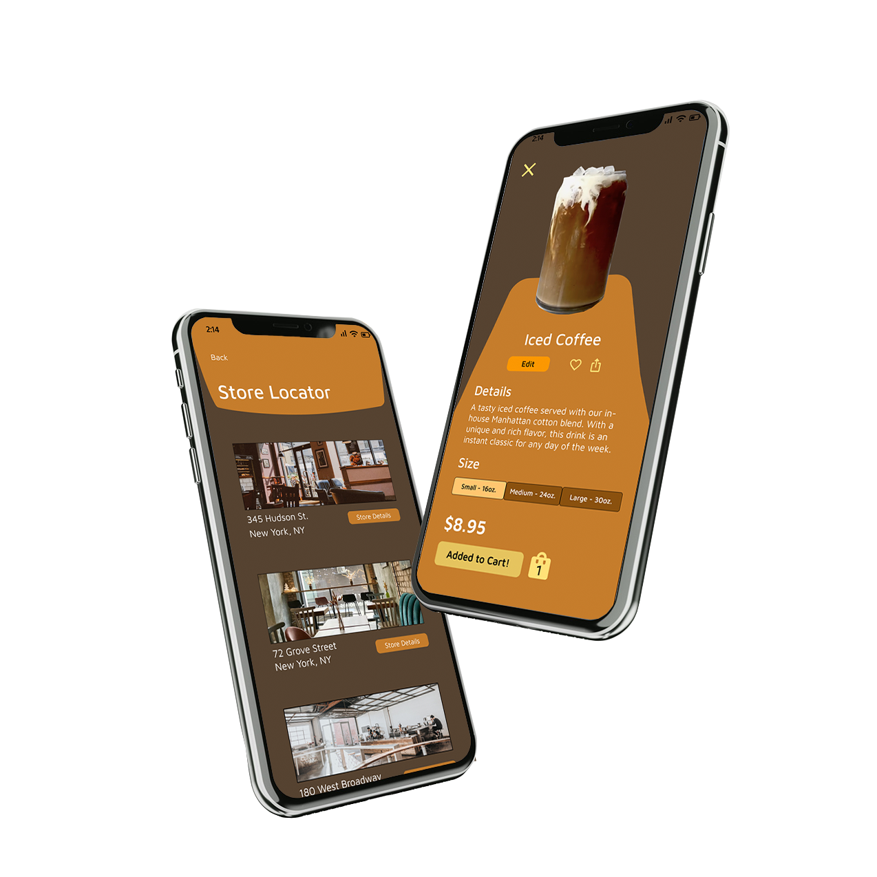The Grind Cafe App — Personal project 