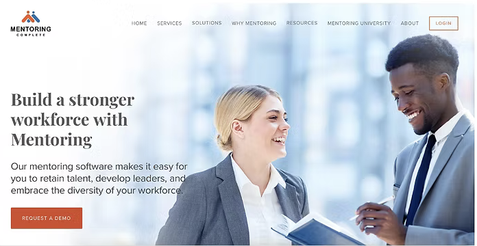 Mentoring Complete competitor website screenshot