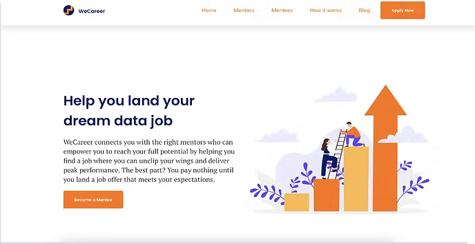 WeCareer competitor website screenshot